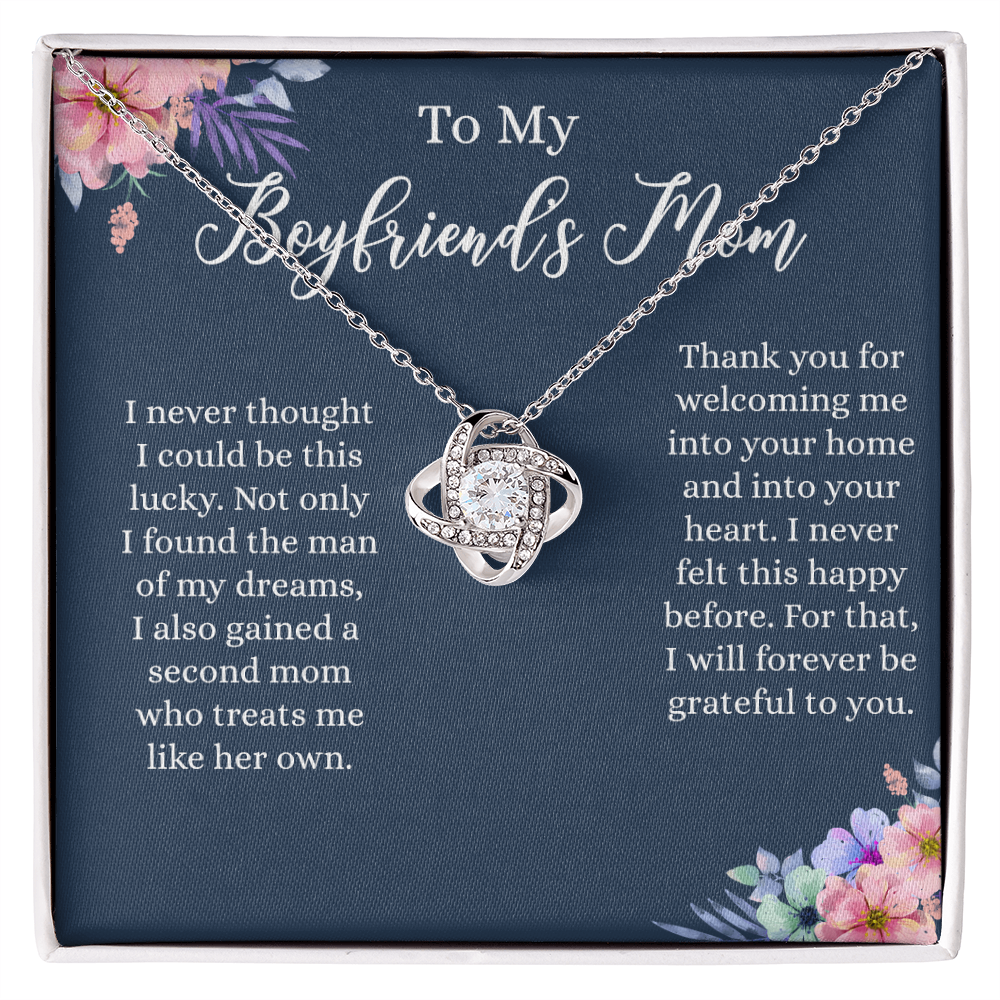 To My Boyfriends Mom Necklace From Girlfriend, With Message Card And Box Gift For Boyfriends Mom, Jewelry For Women, Mother And Girlfriend Gift Necklace On Mothers Day, Christmas, Anniversary