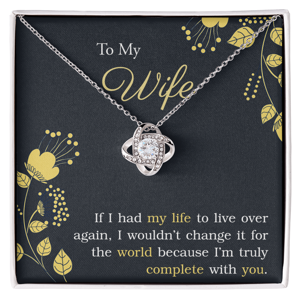 To My Wife Love Knot Necklace From Husband Valentines Day Necklace Gift For Wife Soulmate Gift Necklace Personalized Gift Jewelry For Wife Romantic Gift Necklace Happy Anniversary Necklace For Wife