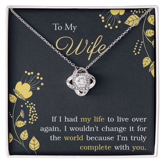 To My Wife Love Knot Necklace From Husband Valentines Day Necklace Gift For Wife Soulmate Gift Necklace Personalized Gift Jewelry For Wife Romantic Gift Necklace Happy Anniversary Necklace For Wife