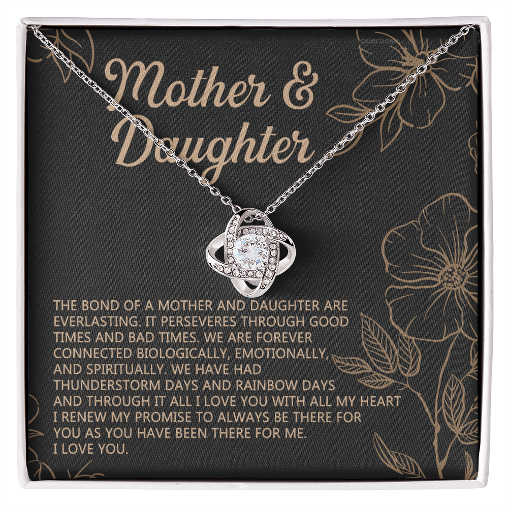 Mother And Daughter Necklace, To My Mother Love Kot Necklace From Daughter, Mothers day Necklace, Mother Daughter Gift Necklace, Jewelry Gift For Women, Mom, Daughter To Mother Love Knot Pendant