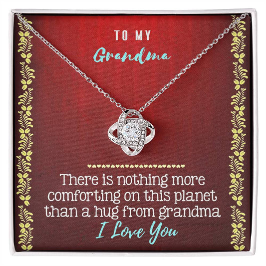 To My Grandma Gift Necklace, Love Knot Necklace Gift for Grandmother - Mothers Day Necklace For Grandma Nana, Grandma Jewelry Gift For Women From Grandchildren GrandKids , Pendant For Grandmother