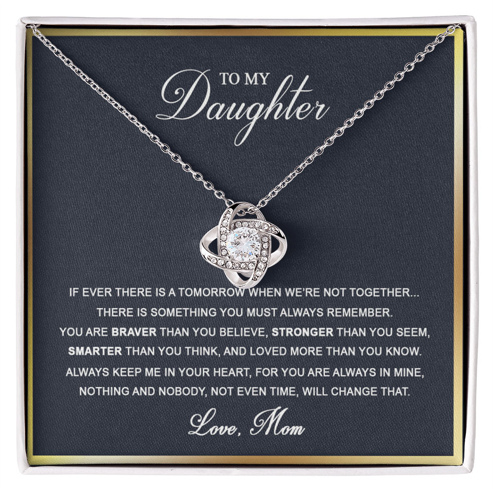 To My Daughter Necklace Gift From Mother, Daughter Gift From Mom, Daughters Birthday, Unique, Grown Up Daughter, Smarter Than You Think, And Loved More Than You Know Always Keep Me In Your Heart