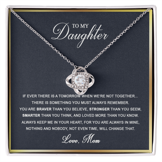 To My Daughter Necklace Gift From Mother, Daughter Gift From Mom, Daughters Birthday, Unique, Grown Up Daughter, Smarter Than You Think, And Loved More Than You Know Always Keep Me In Your Heart