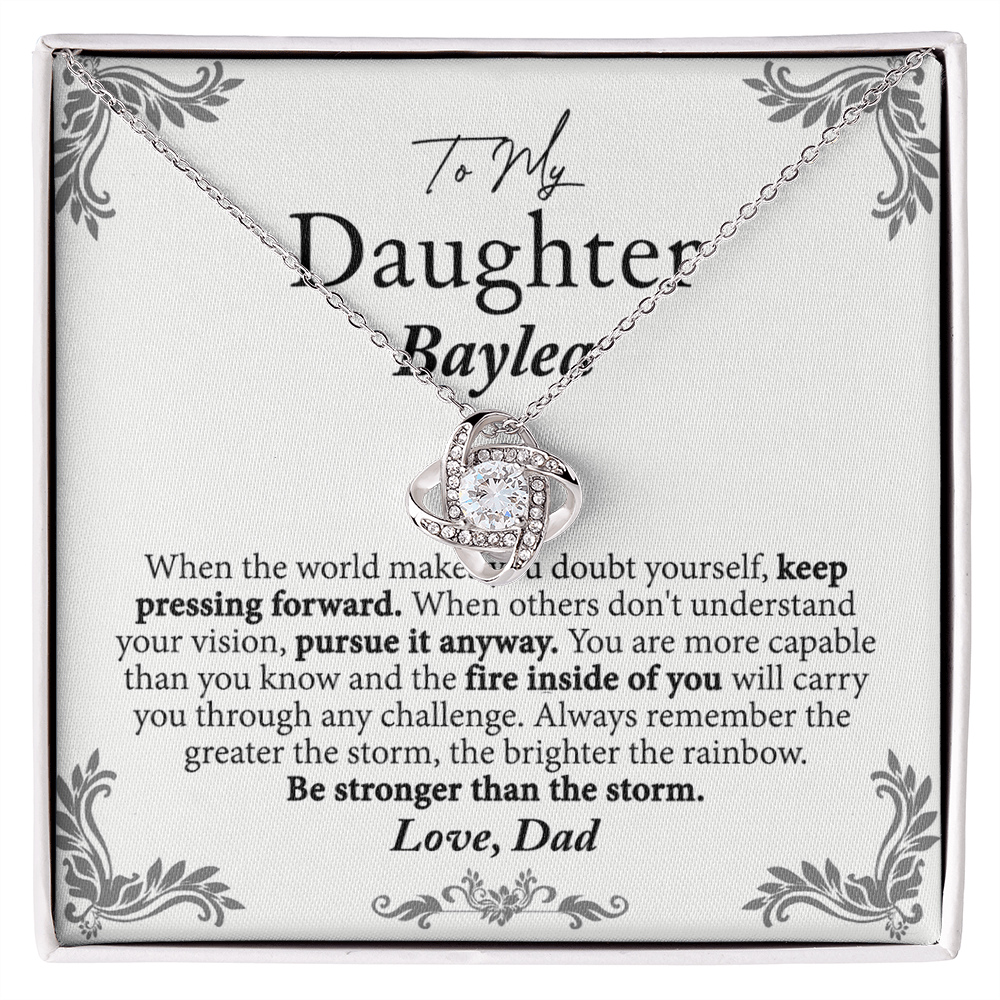 To My Daughter Gift Necklaces Pendants from Dad, Father and Daughter Gift Necklace Pendant On Graduation Gift Birthday Anniversary Christmas Includes Gift Box Jewelry Gift For Girls, Little Girl