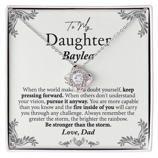 To My Daughter Gift Necklaces Pendants from Dad, Father and Daughter Gift Necklace Pendant On Graduation Gift Birthday Anniversary Christmas Includes Gift Box Jewelry Gift For Girls, Little Girl