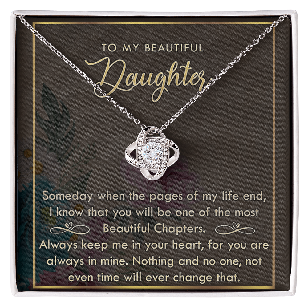 To My Daughter Gifts Necklace from Mom, Mother To Daughter Necklace, Mother Daughter Necklace Gift For Daughter, My Daughter Jewelry from Mommy Gift On Birthday Graduation Gift Box and Message Card