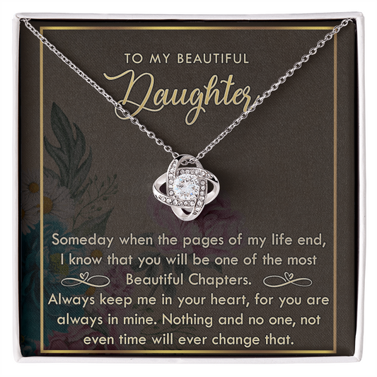 To My Daughter Gifts Necklace from Mom, Mother To Daughter Necklace, Mother Daughter Necklace Gift For Daughter, My Daughter Jewelry from Mommy Gift On Birthday Graduation Gift Box and Message Card