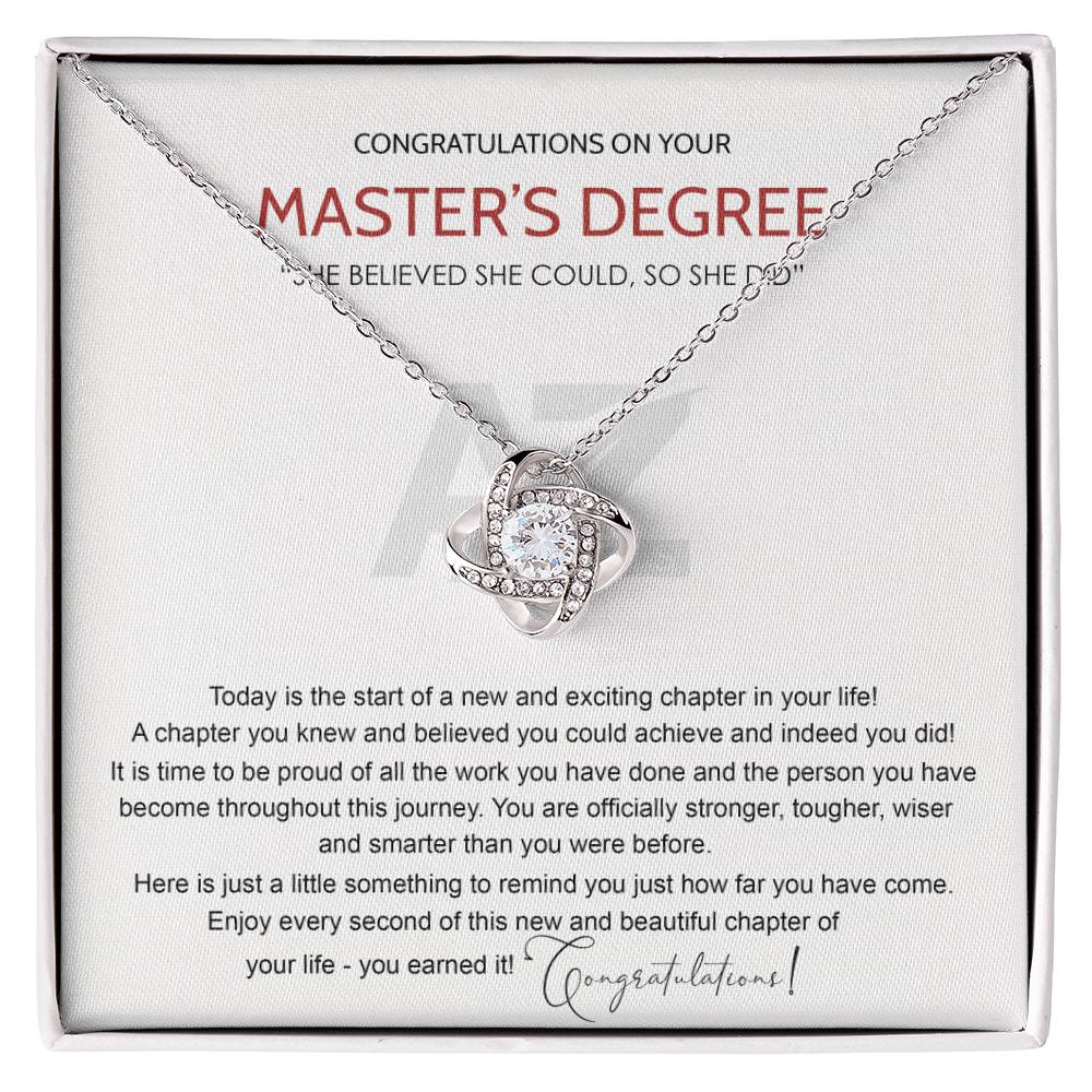 AZGifts Master's Degree Graduation Gift Necklace, Masters Student Gift, Master's Student MBA Graduation with Message Card and Gift Box Necklace Alluring Beauty Necklace SO-2654207 chong hj