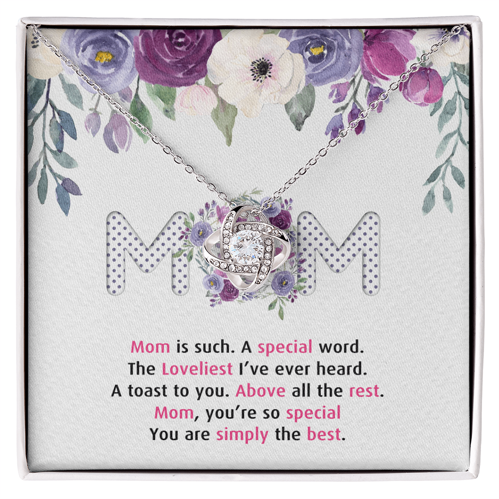 Mom Gift Necklace, To My Mom Love Knot Necklace Gift From Daughter And Mother Love Knot Pendant Gift For Mom New Mom, Bonus Mom Gift Necklace, The Loveliest Mom Necklace, Jewelry Gift For Women