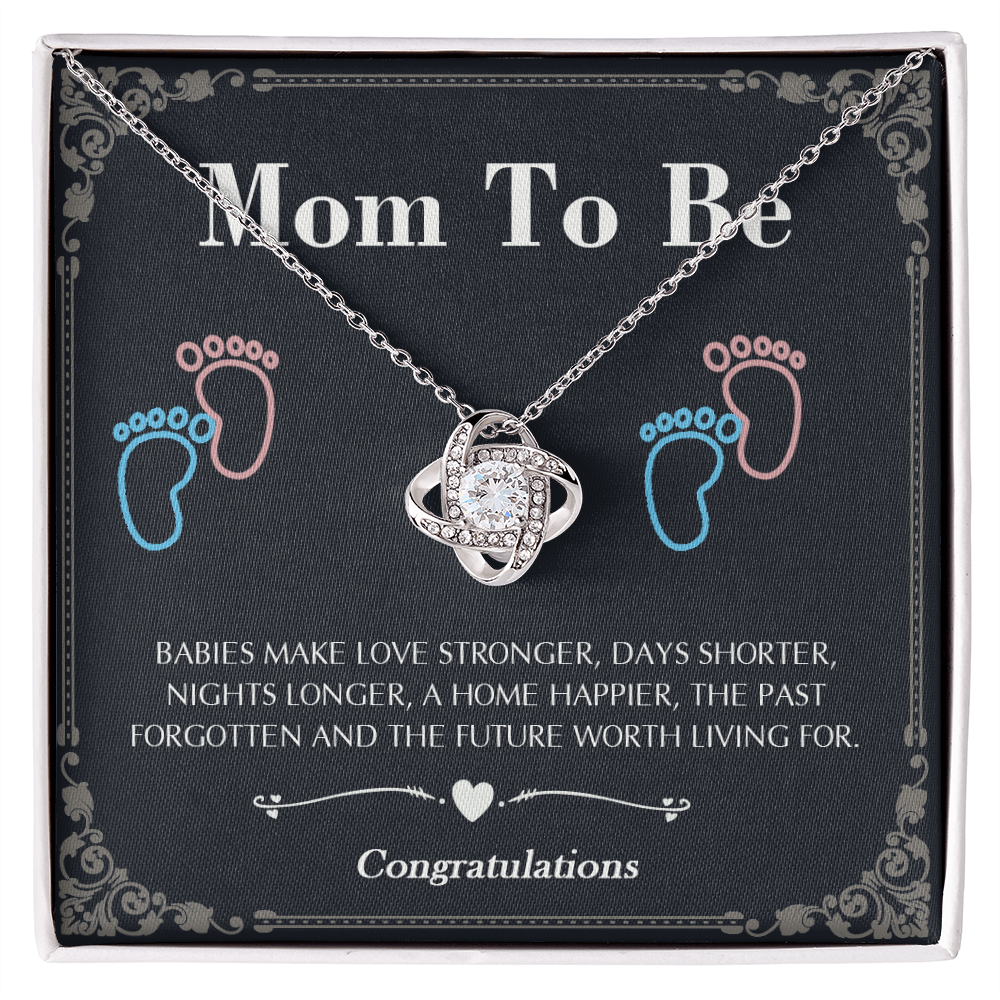 Mom To Be Love Knot Necklace Mom Gift, Gift For New Mom,First Mother's day Gift