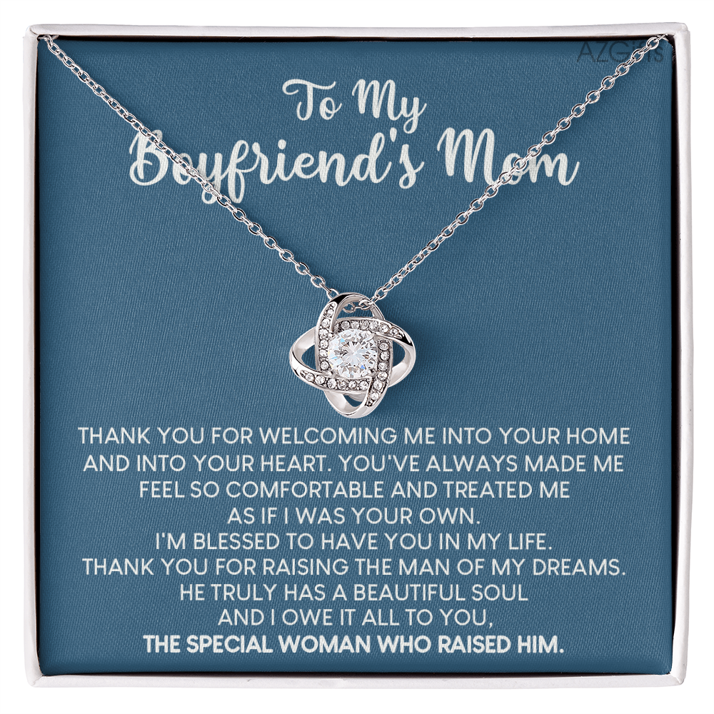 To My Boyfriend's Mom Necklace From Him, Daughter Gift For Mom, Gift Necklace for My Boyfriend's Mom Christmas, Necklace Gift For Bf Mom, Mothers Day Necklace For Boyfriends Mom From Girlfriend Mom