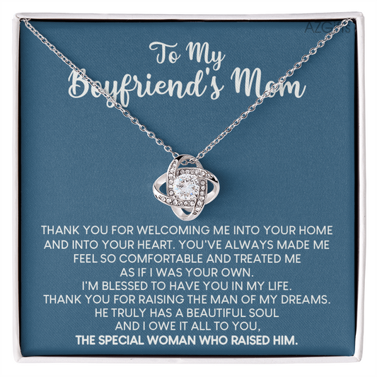 To My Boyfriend's Mom Necklace From Him, Daughter Gift For Mom, Gift Necklace for My Boyfriend's Mom Christmas, Necklace Gift For Bf Mom, Mothers Day Necklace For Boyfriends Mom From Girlfriend Mom