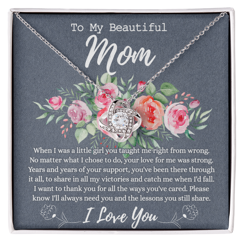 Mother's Day Necklace Gift For Her, To My Mom Necklace From Daughter, Beautiful Mom Love Knot Necklace Gift For Mom mazing Mom, Bonus Mom On Mothers Day, Anniversary, Birthday, Jewelry For Mom