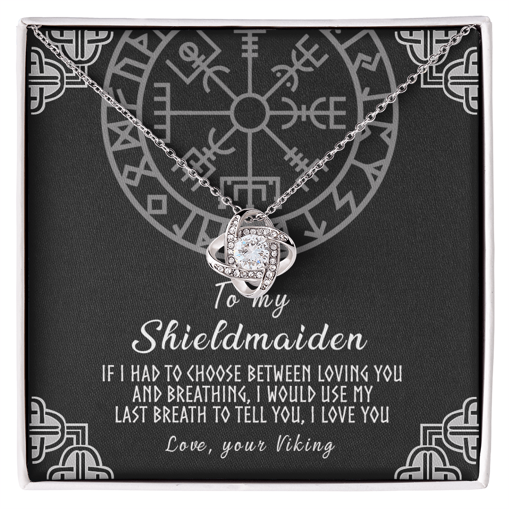 Personalized Gift Necklace, To My Shieldmaiden Necklace From Viking, Jewelry Gift For Women, Wife Gift Necklace Girlfriend Pendant Gift On Christmas, Valentine Day, Anniversary Customized Card Gift