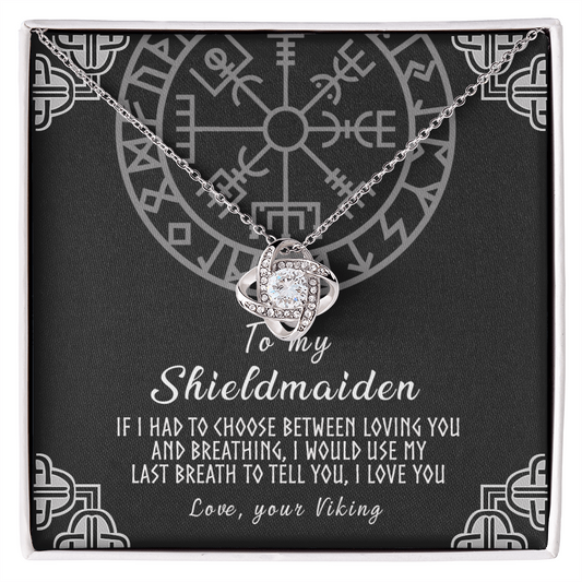 Personalized Gift Necklace, To My Shieldmaiden Necklace From Viking, Jewelry Gift For Women, Wife Gift Necklace Girlfriend Pendant Gift On Christmas, Valentine Day, Anniversary Customized Card Gift
