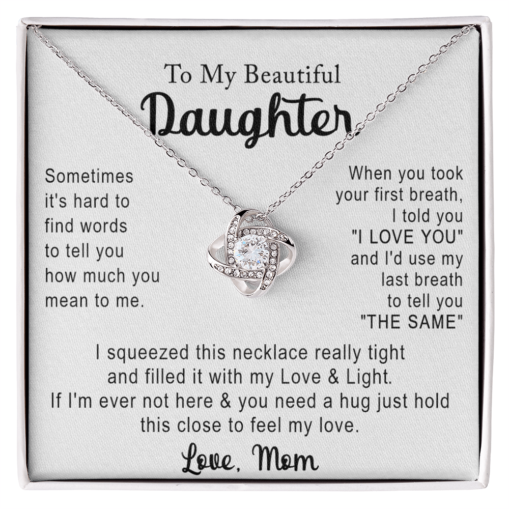 Mother to Daughter Gifts Necklace from Mom to Daughter Necklace, Necklace for Daughter from Mom, To My Beautiful Daughter Gift Necklace from Daddy Includes Gift Box and Message Card