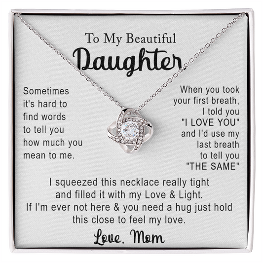 Mother to Daughter Gifts Necklace from Mom to Daughter Necklace, Necklace for Daughter from Mom, To My Beautiful Daughter Gift Necklace from Daddy Includes Gift Box and Message Card