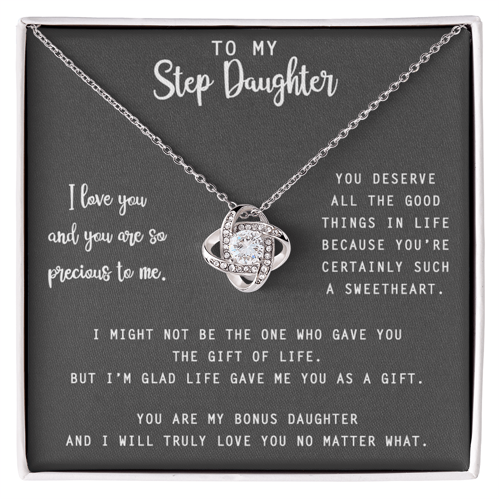 Bonus Daughter Gifts Necklace- Stepdaughter Gift From Stepmom, Daughter Necklace From Unbiological Mom, Step Daughter Gifts From Stepmom, To My Stepdaughter Necklace On Your Graduation Day Necklace