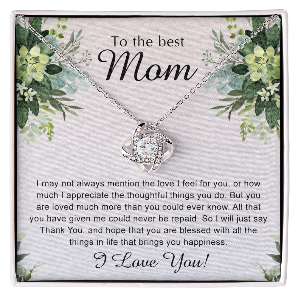 To My Mom Necklace From Daughter, Son - Mother And Daughter Gift Necklace For Mom, To The Best Mom Necklace For Women, Mom Gift Necklace, Jewelry For Mom On Birthday, Anniversary, Mothers Day