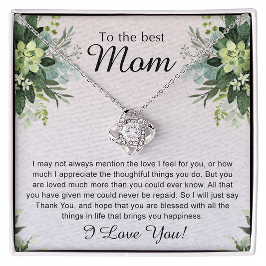 To My Mom Necklace From Daughter, Son - Mother And Daughter Gift Necklace For Mom, To The Best Mom Necklace For Women, Mom Gift Necklace, Jewelry For Mom On Birthday, Anniversary, Mothers Day