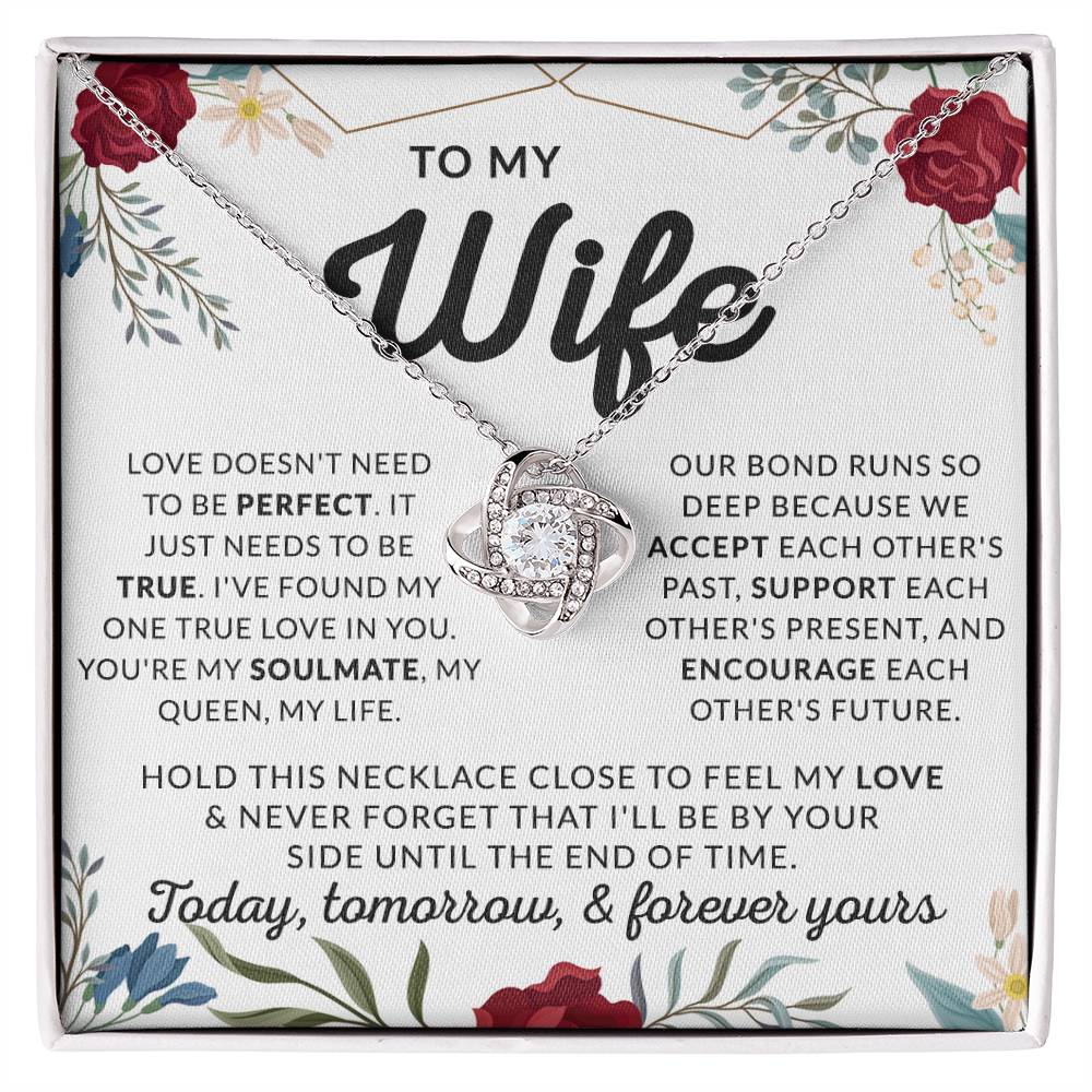 To My Wife Necklace, Love Knot Necklace Jewelry Anniversary for Wife Soulmate 175268263424