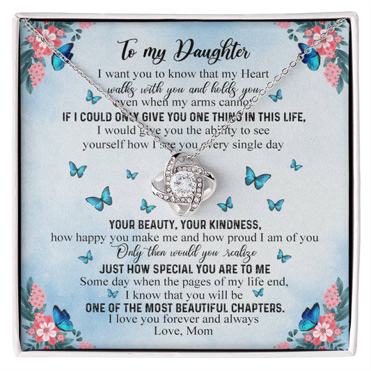 Daughter Gift Necklace From Mom - Mother Daughter Necklace, Birthday Gifts For Daughter, Mothers Day Gifts For Daughters From Mothers, To My Daughter Necklace From Mom, Graduation Gift For Daughter