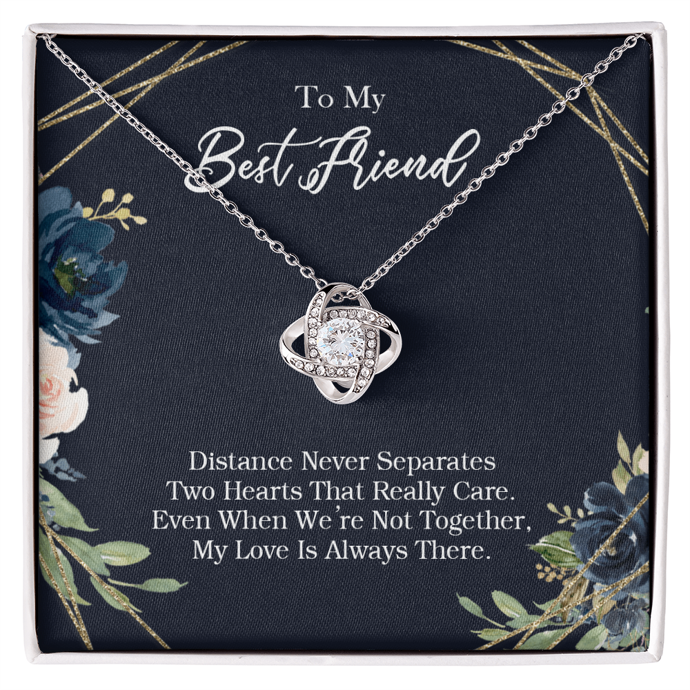 To My Best Friend Necklace From Friend, Love Knot Pendant for Friendship Gifts Best Friends, To Best Friend Love Knot Necklace Gift for Bestie Jewelry Gifts for BFF Gift Jewelry for Girls Her