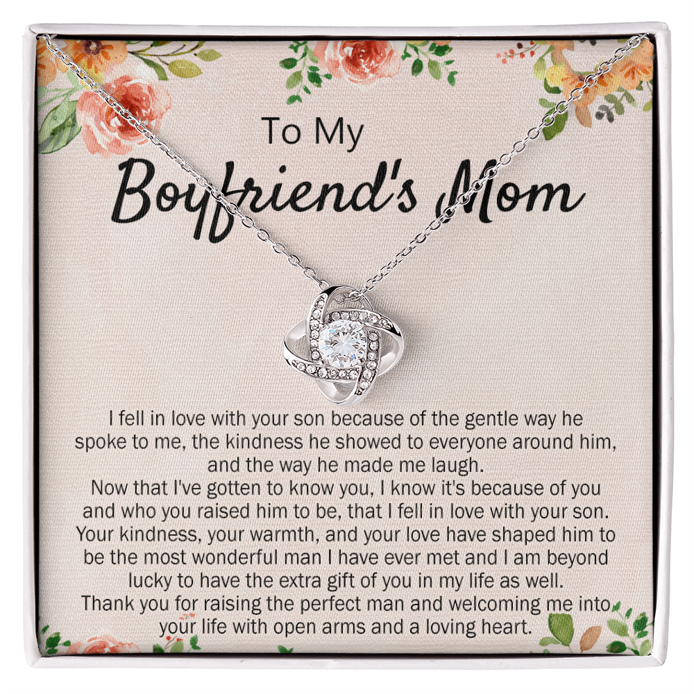 To My Boyfriend's Mom Necklace From Girlfriend Mom, Mothers Day Necklace For Boyfriends Mom From Girlfriend, Presents for Mom Necklace for Women, Necklace For Christmas, Birthday Gift Anniversary