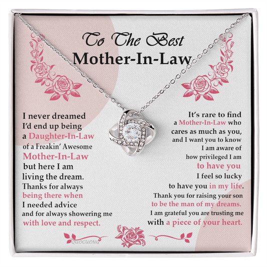 Gift For Mother-In-Law Jewelry Mothers Day Gift Love Knot Necklace Mom Gift