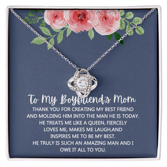 To My Boyfriend's Mom Necklace From Girlfriend Mom, Mothers Day Necklace For Boyfriends Mom From Girlfriend, Personalized Gifts For Mother-In-Law, Boyfriends Mom Gift Necklace, Necklace for Women
