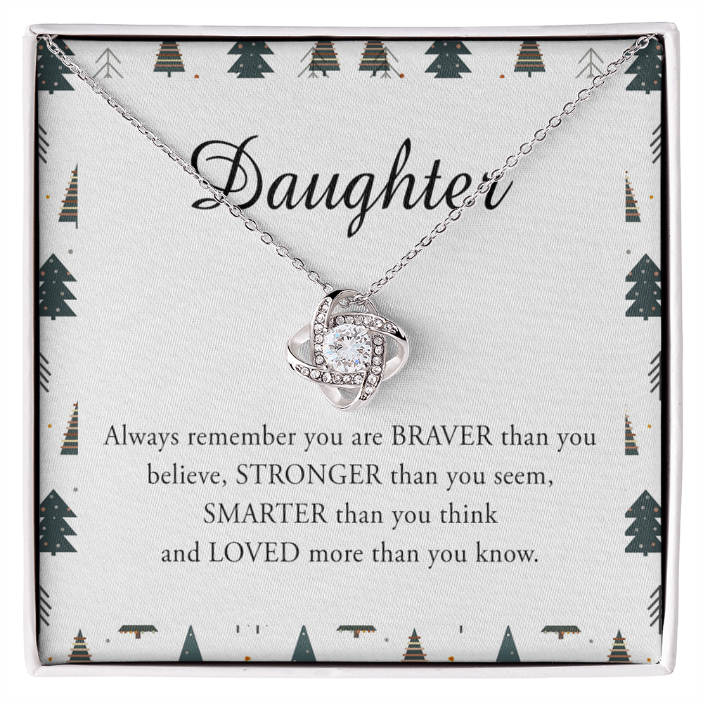 To My Daughter Merry Christmas Necklace Gift for Daughter Christmas Jewelry for Daughter Christmas Pendant Card Gift for Daughter Xmas Gift Necklace Jewelry Gift For Girls, Little Girl