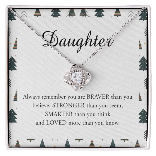 To My Daughter Merry Christmas Necklace Gift for Daughter Christmas Jewelry for Daughter Christmas Pendant Card Gift for Daughter Xmas Gift Necklace Jewelry Gift For Girls, Little Girl