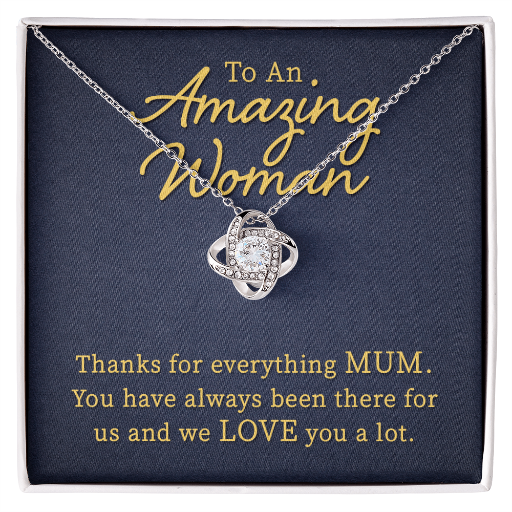 Thank You Mom For Everything Necklace, Happy Mother And Daughter Gift Necklace, To My Mom Necklace From Daughter, Thank You Card Gift For Woman On Mother's Day, Anniversary Necklace Gift For Her