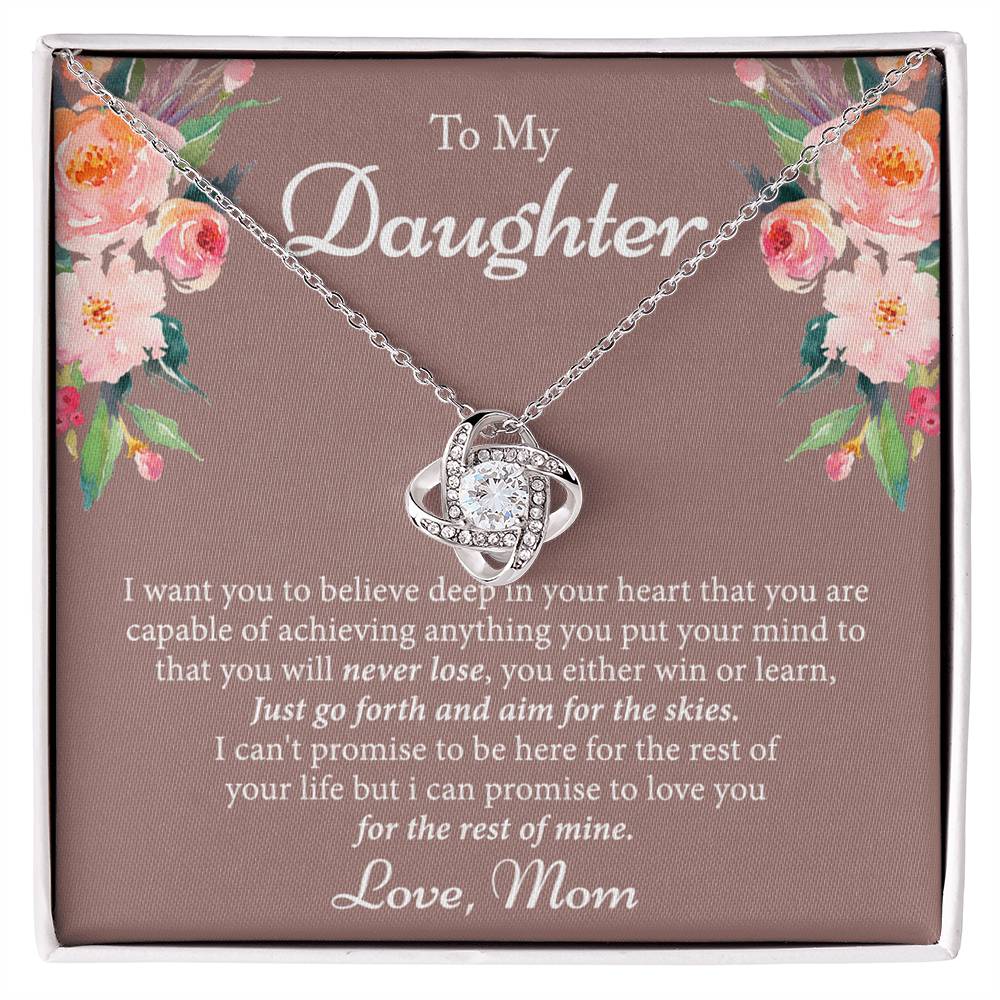 Mother To Daughter Gifts Necklace - Sterling Daughter Necklace Gifts Birthday Jewelry Gift For Girls Teen Daughter Christmas Anniversary Graduation Gift For Daughter, Mom And Daughter Gifts