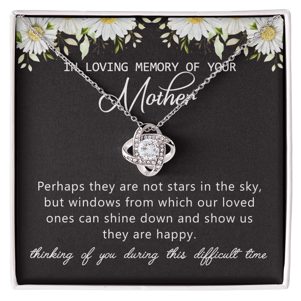 In Loving Memory Of Your Mother Gift Necklace, Sympathy Loss Of Mother Bereavement Gift Jewelry Box Necklace for Remembrance of Mother, Loss Of Mother Gift Condolences, Jewelry Gift for Women