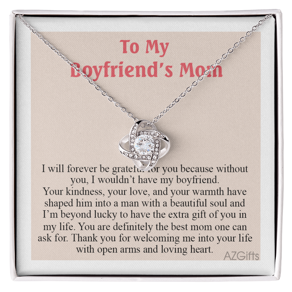 To My Boyfriend's Mom Necklace From Girlfriend, Gift Necklace for My Boyfriend's Mom On Mothers Day, Christmas, Anniversary, Mother's Day Necklace Gift For Boyfriend's Mom, Jewelry For Her