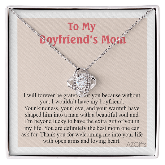To My Boyfriend's Mom Necklace From Girlfriend, Gift Necklace for My Boyfriend's Mom On Mothers Day, Christmas, Anniversary, Mother's Day Necklace Gift For Boyfriend's Mom, Jewelry For Her