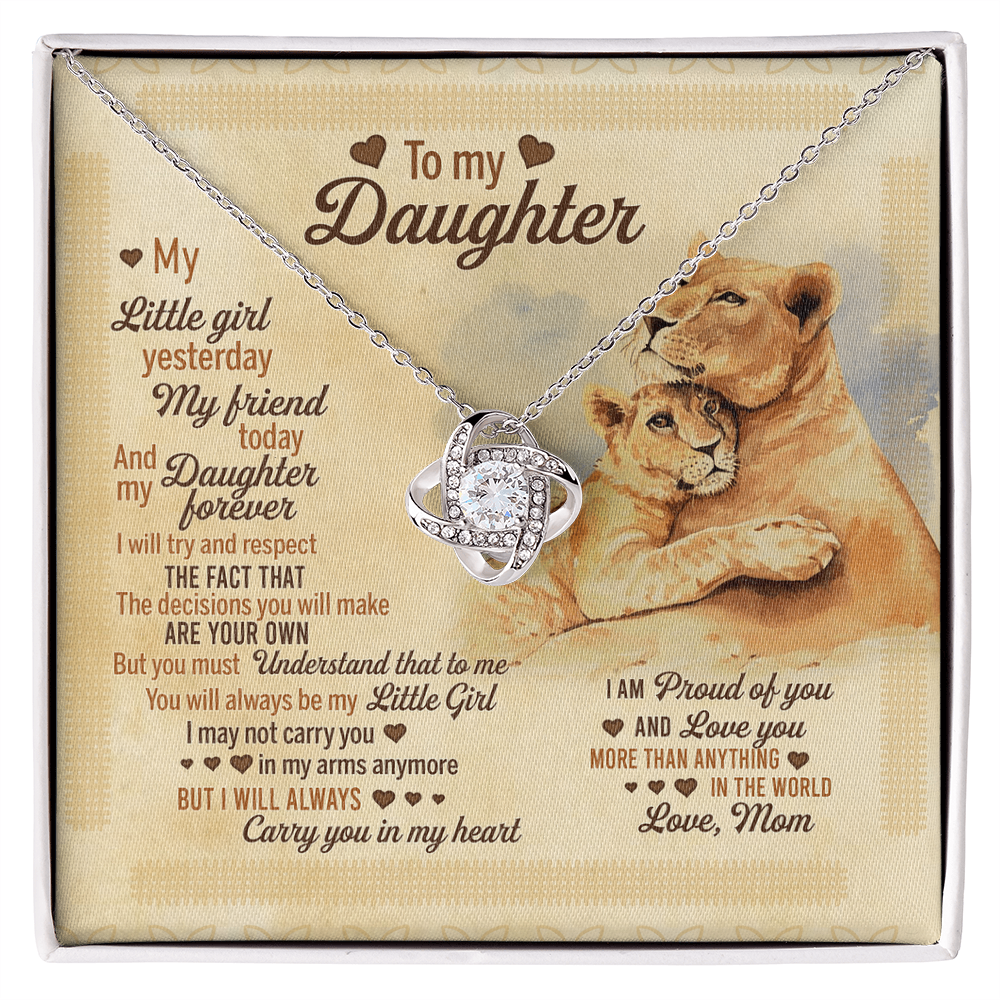 Mother To Daughter Gifts Necklace From Mommy, Mother Daughter Necklace, To My Daughter Necklace From Mom On Graduation Gift, Birthday Gift, Valentines, Christmas For Badass Daughter, Little Girl