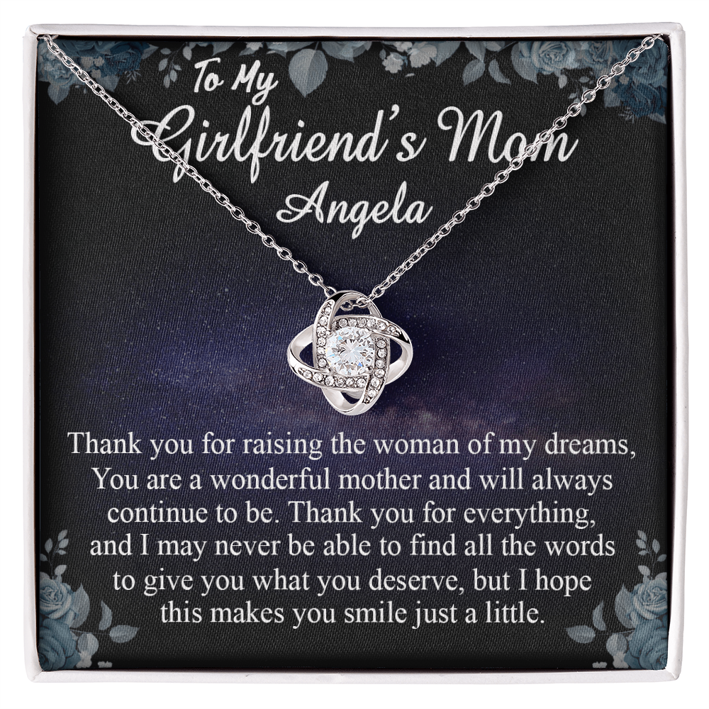 To My Girlfriends Mom Gift Mother's Day Gift for Girlfriend's Mom Necklace Gift Angela