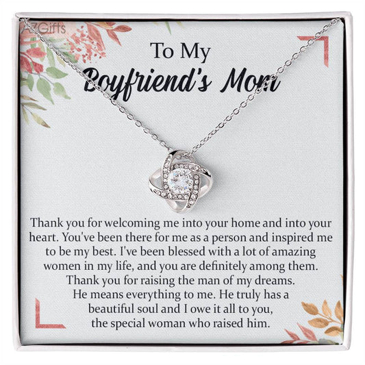 To My Boyfriend's Mom Necklace From Girlfriend, Gift Necklace To Boyfriend's Mom, Necklace For Boyfriend's Mom On Mothers Day Birthday Gift Christmas Anniversary, Jewelry For Women Girlfriend's