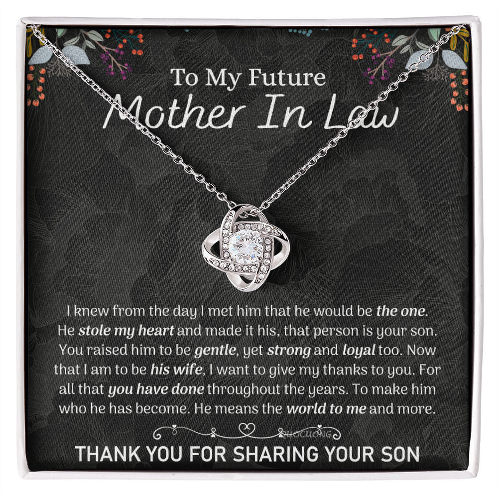 To My Future Mother In Law Necklace, To My Mother In Law Love Knot Necklace From Son, Future Mother In Law Gift Necklace, Future Mother In Law Pendant Gift, Jewelry Gift For Women, Mother In Law