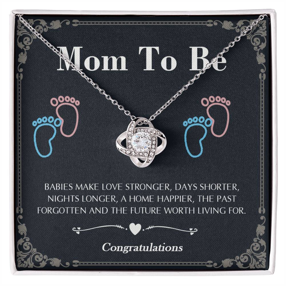 Mom To Be Love Knot Necklace Mom Gift, Gift For New Mom,First Mother's day Gift