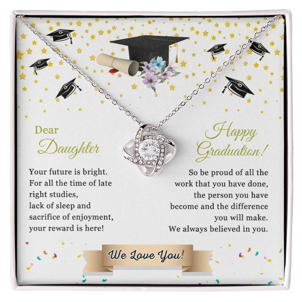 Graduation Gift for Her, To My Daughter Necklace From Parent We Love You Necklace, College Graduation Gifts Pendant For Daughter Graduation Necklaces High School Graduation Gift for Daughter