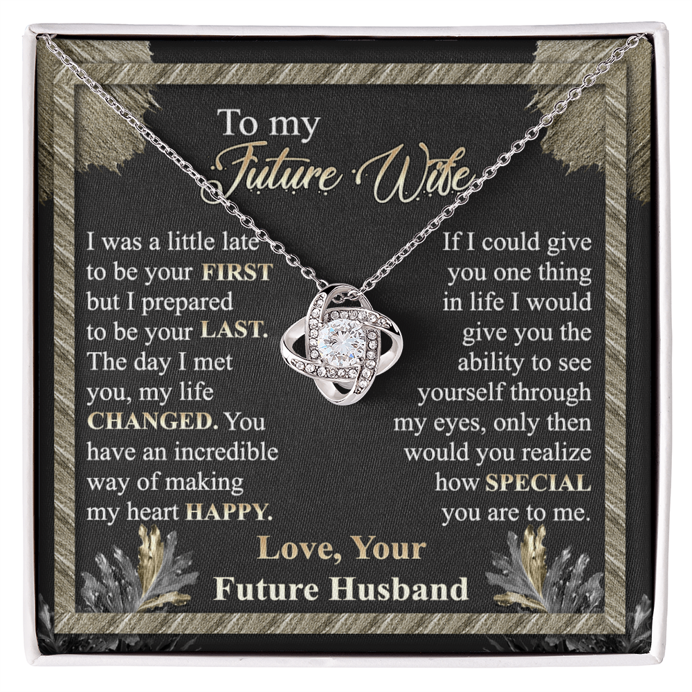 To My Future Wife Necklace From Future Husband To Wife Jewelry Gift For Women Soulmate Gift Necklace From Men Love Knot Necklace Gift For Future Wife Husband And Wife Gift Necklace For Future Wife