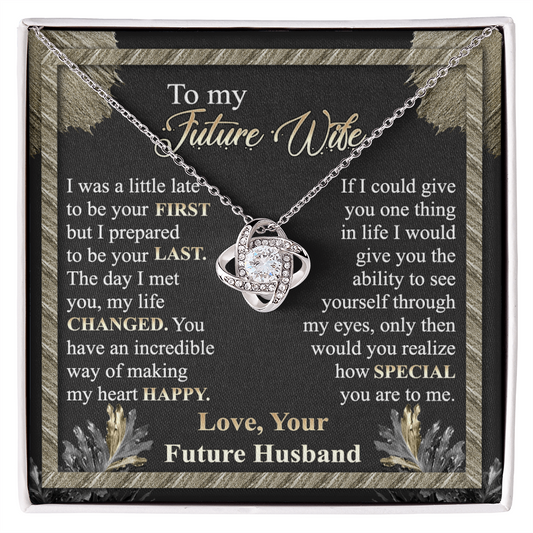 To My Future Wife Necklace From Future Husband To Wife Jewelry Gift For Women Soulmate Gift Necklace From Men Love Knot Necklace Gift For Future Wife Husband And Wife Gift Necklace For Future Wife