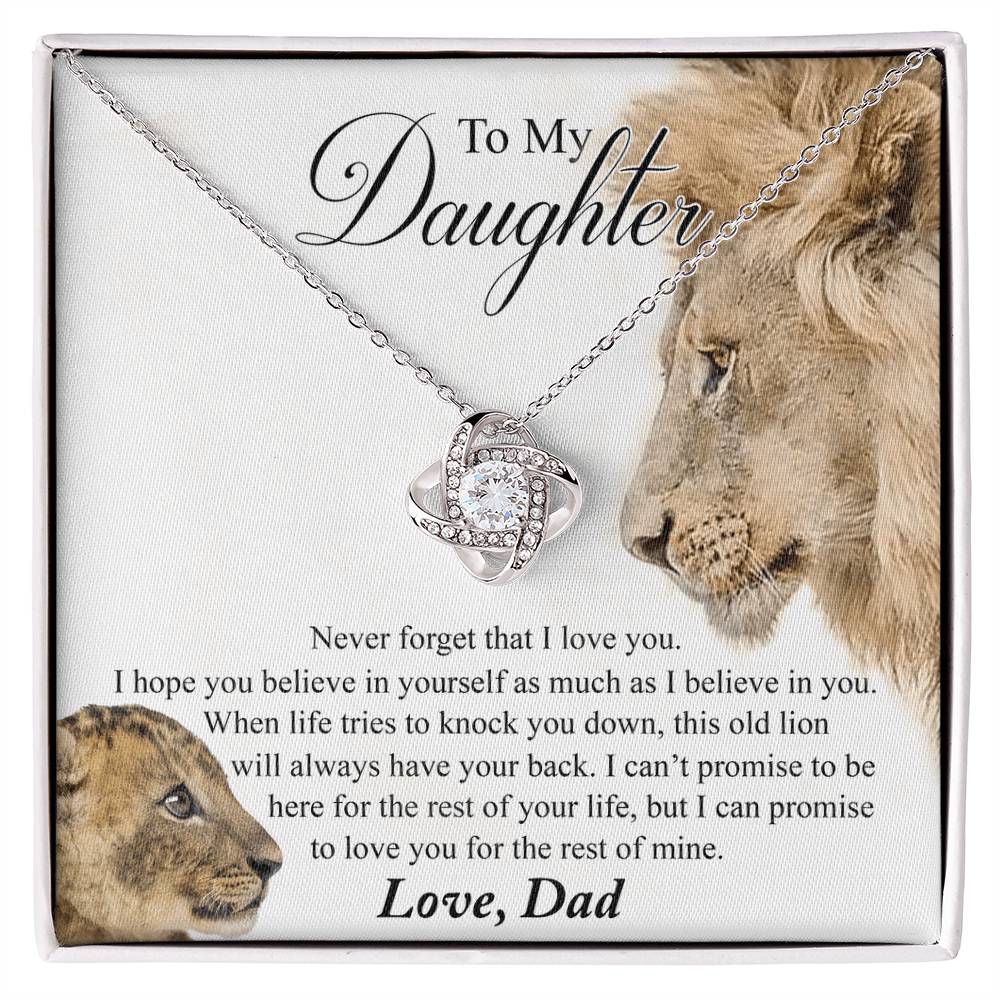 to My Daughter Gift Necklace This Old Lion Will Always Have Your Back Necklace Daughter Necklace From Dad - Daughter gifts from dad Includes Gift Box Jewelry Gift For Girls, Little Girl Necklace