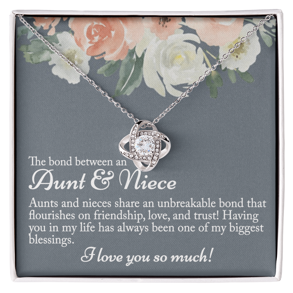 Aunt Gifts Necklace, The Bond Between An Aunt Love Knot Necklace, Gifts Necklace for Aunt Gifts from Niece, Necklaces for Women, Aunt Niece Necklace Gifts for Aunt Niece Stepmother Daughter