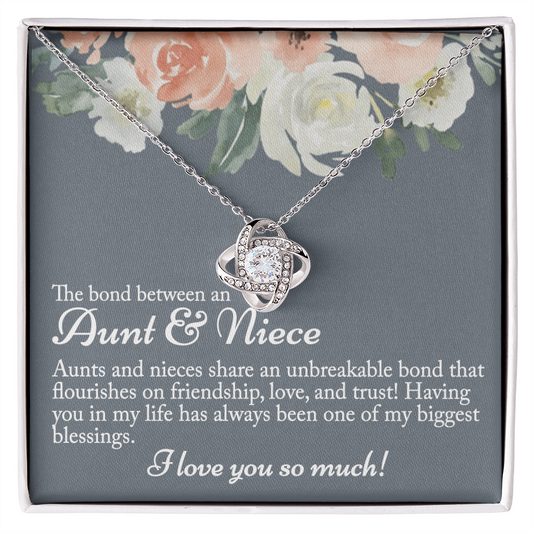 Aunt Gifts Necklace, The Bond Between An Aunt Love Knot Necklace, Gifts Necklace for Aunt Gifts from Niece, Necklaces for Women, Aunt Niece Necklace Gifts for Aunt Niece Stepmother Daughter