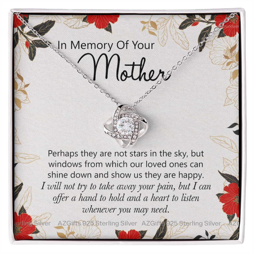 In Memory Of Your Mother Gift Necklace, Sympathy Loss Of Mother Necklace, Bereavement Gift Box For Mother Loss Of Mother Gift Necklace To My Mother Necklace From Daughter Son Jewelry Gift For Women