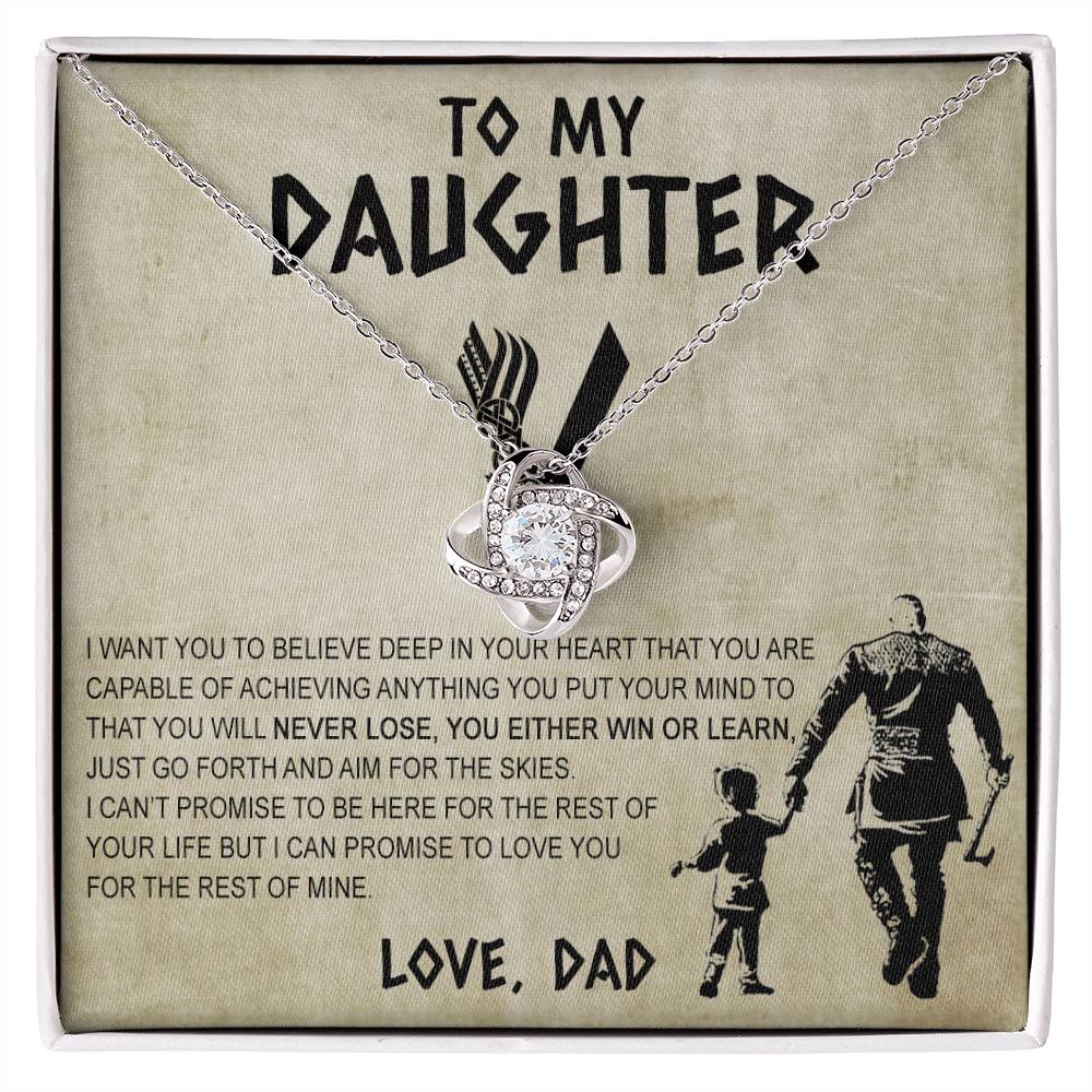 Gift for Daughter from Dad Necklace - Viking Necklace From Daddy To Daughter